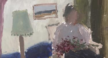 Seated Figure with Flowers 